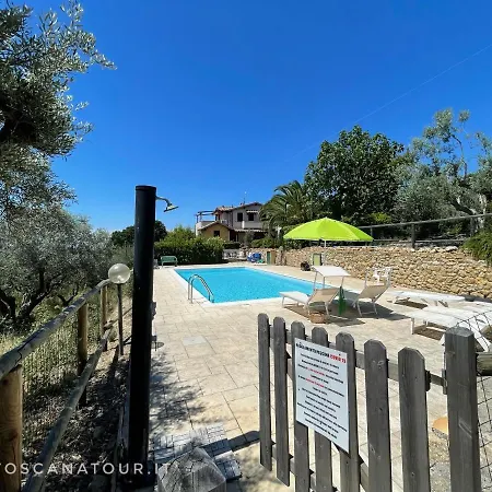 Casa Sophia, Piscina Con Vista Mare - Ingresso, Giardino, Barbecue E Parcheggio Privati By Toscanatour Guardistallo
